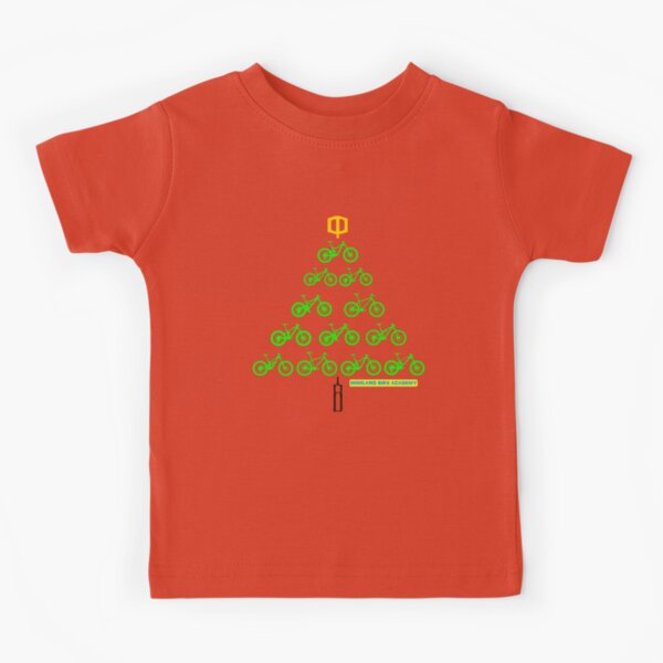 Bike Christmas Tree Kids T-Shirt