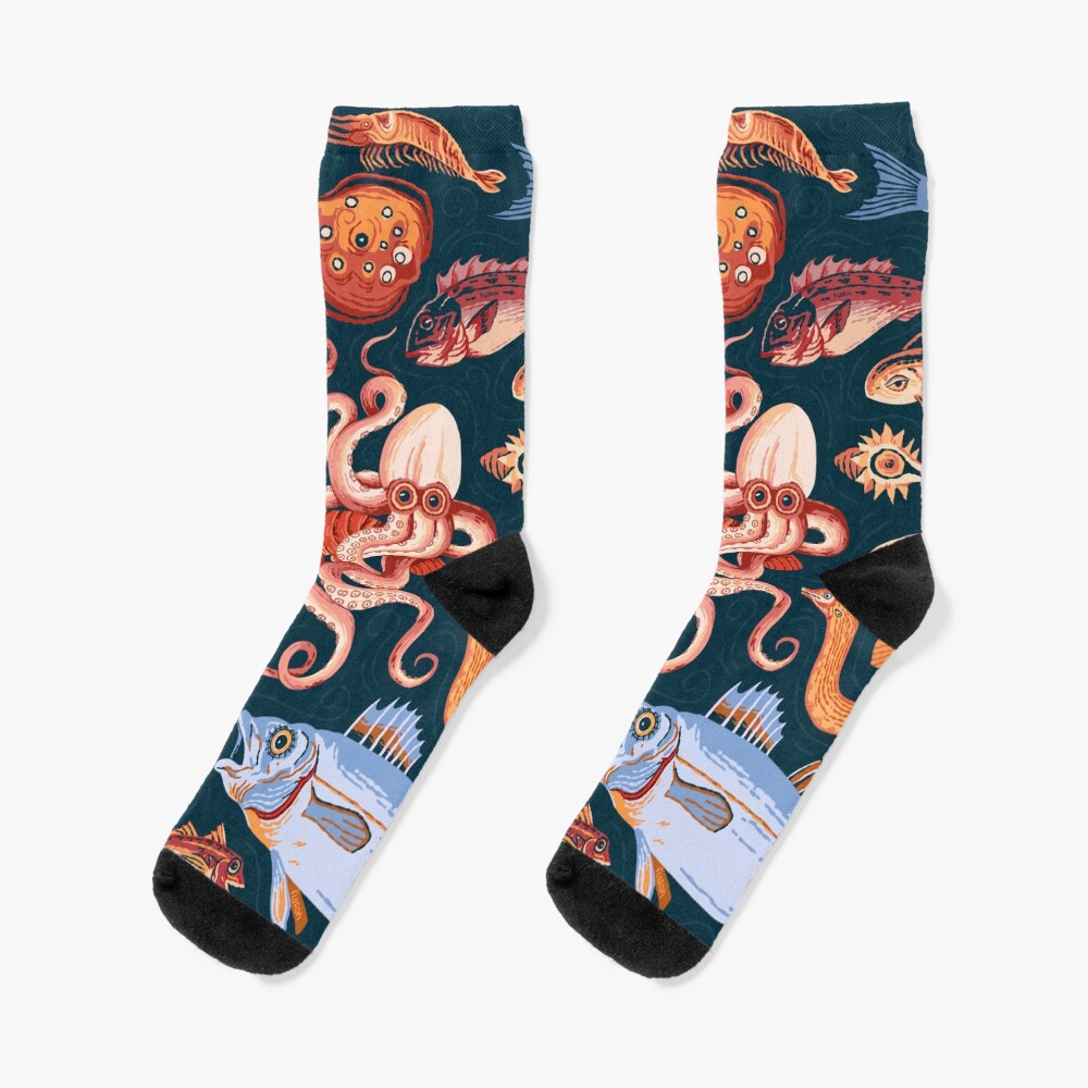 Pompeii Marine Mosaic Socks