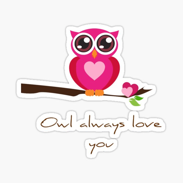 Owl alwayu love you (Owl pictures) Sticker