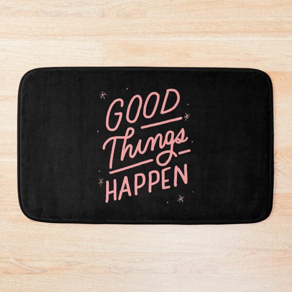 Item preview, Good things happen inspirational quote hand lettering with stars design designed and sold by lettersbysid.