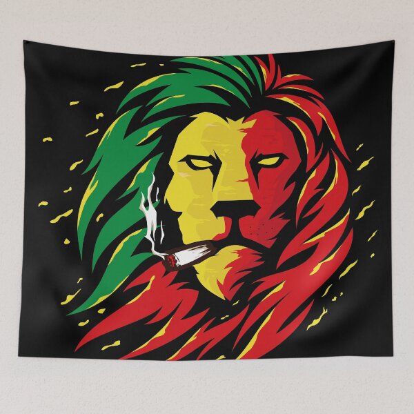 Item preview, Smoking rastafarian lion head designed and sold by buckboy.