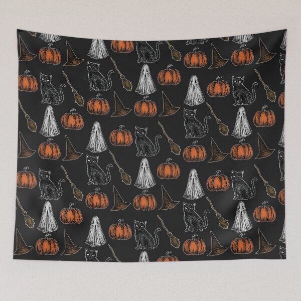 Item preview, Black Spooky Fall Pattern designed and sold by rymannapi.