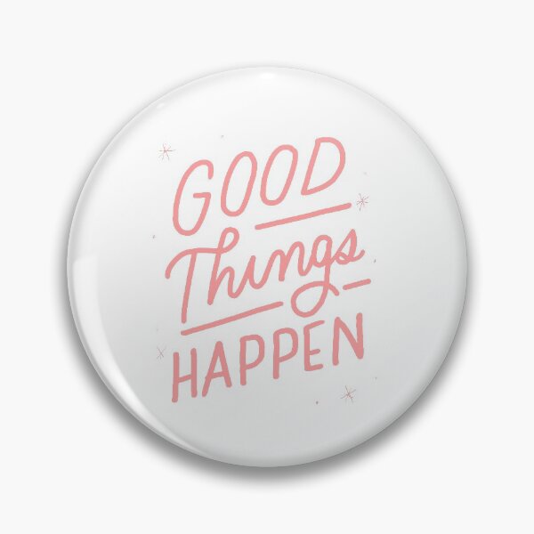 Item preview, Good things happen inspirational quote hand lettering with stars design designed and sold by lettersbysid.