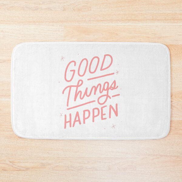 Item preview, Good things happen inspirational quote hand lettering with stars design designed and sold by lettersbysid.