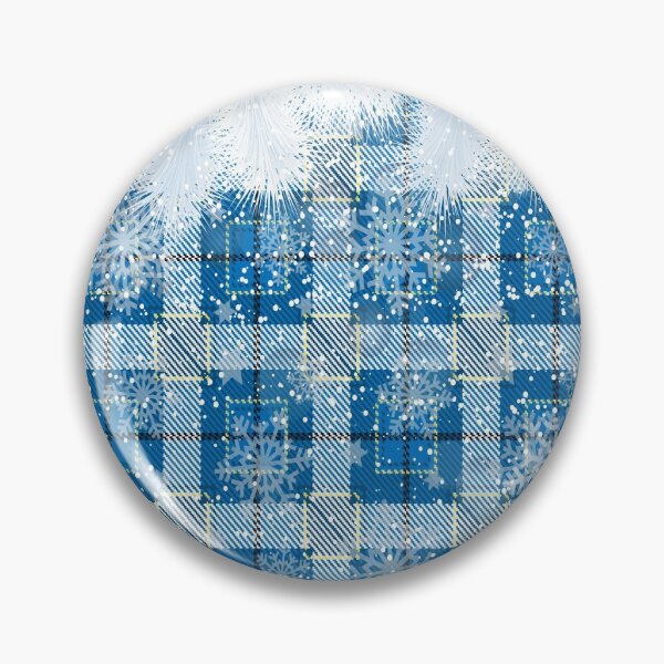 Item preview, Snowflakes on blue Winter Buffalo Plaid Christmas designed and sold by marcek.