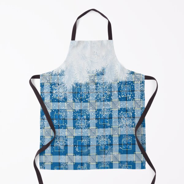 Item preview, Snowflakes on blue Winter Buffalo Plaid Christmas designed and sold by marcek.