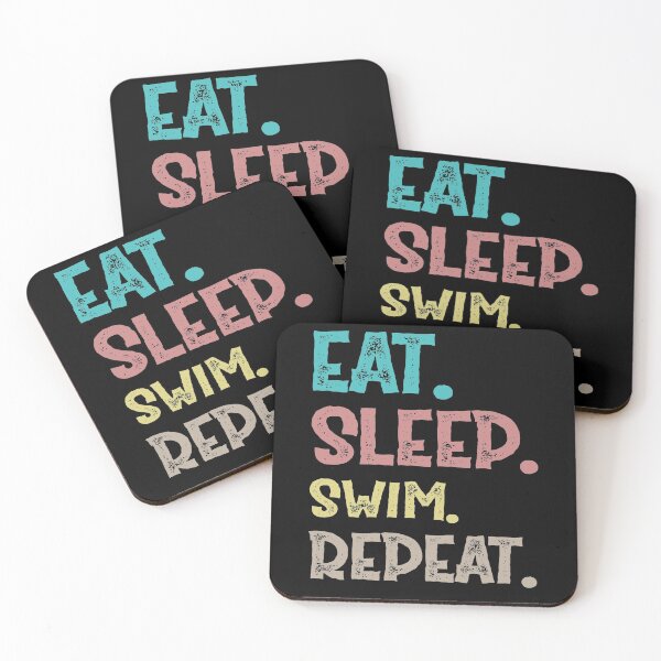 Item preview, eat sleep swim repeat designed and sold by Life Shop.