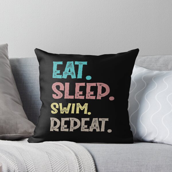 Item preview, eat sleep swim repeat designed and sold by Life Shop.