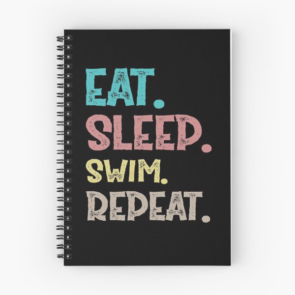 Item preview, eat sleep swim repeat designed and sold by Life Shop.