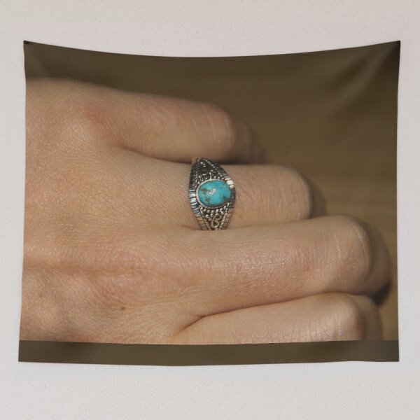 Item preview, Sterling silver and turquoise jewelry designed and sold by EstelleRossetti.