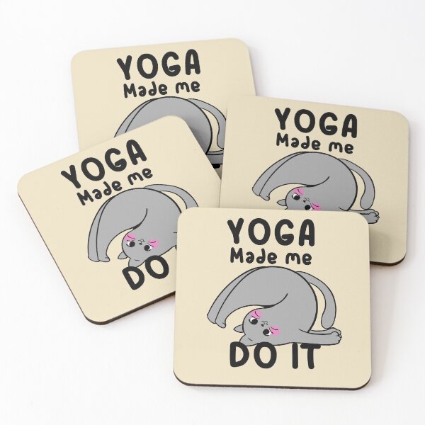 Item preview, Yoga Made Me Do It Cute Cat  designed and sold by aoichan3939.