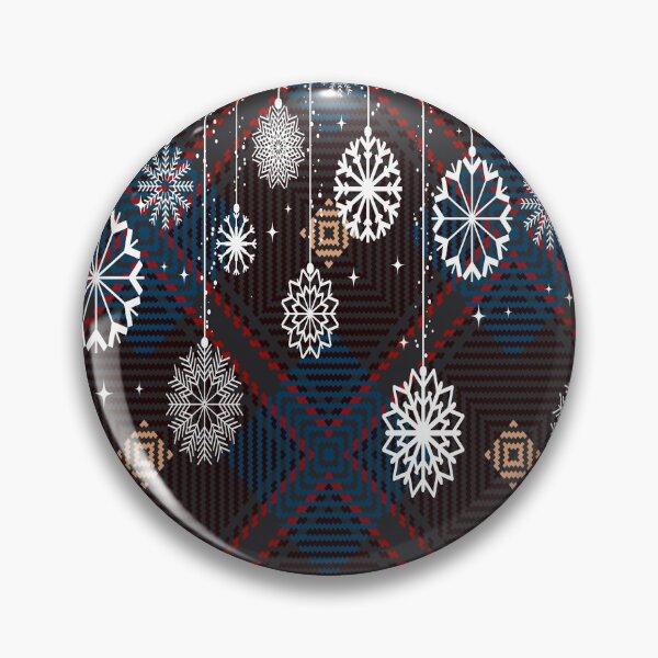 Item preview, Snowflakes dark blue Winter Buffalo Plaid Christmas designed and sold by marcek.