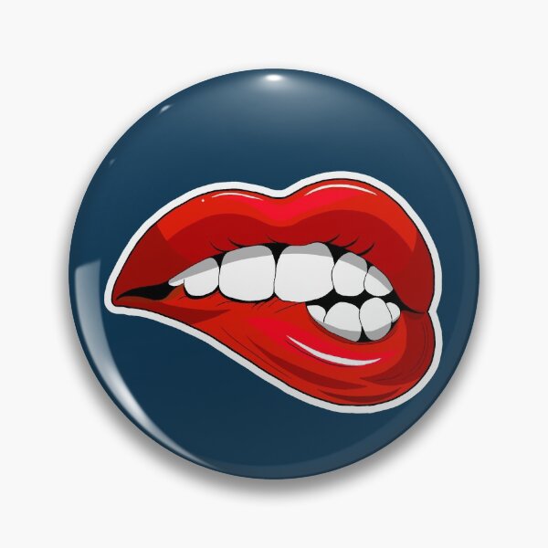 Item preview, Isolated Vector Illustration Sexy Red Biting Lips designed and sold by hasin1992.