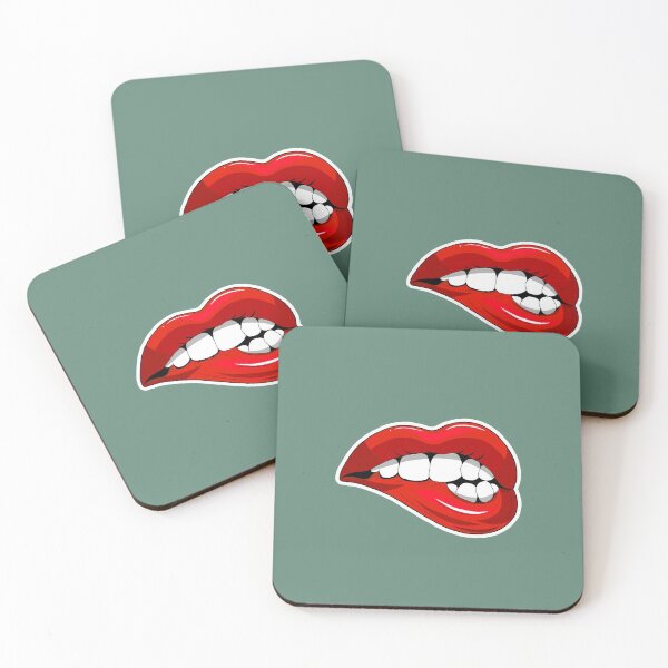 Item preview, Isolated Vector Illustration Sexy Red Biting Lips designed and sold by hasin1992.