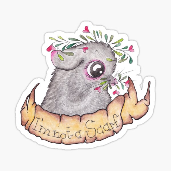 I'm not a scarf chinchilla Sticker