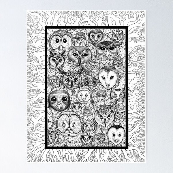 Item preview, Owl Parliament designed and sold by hnewmanart.