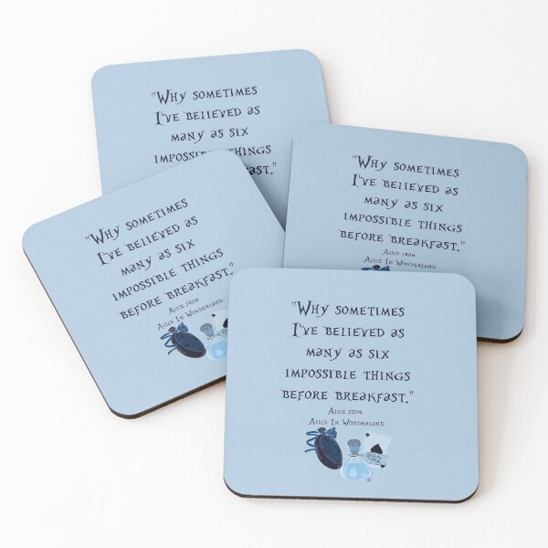 Item preview, Alice In Wonderland 6 impossible things quote designed and sold by E-Ocasio.