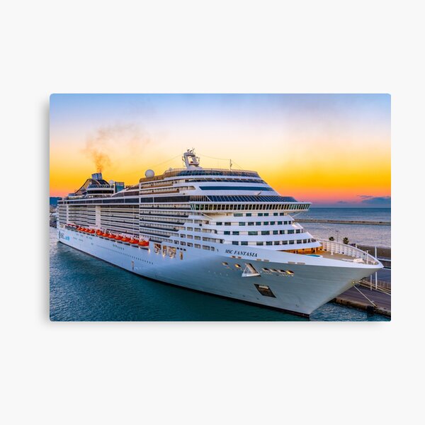 MSC Fantasia Cruise Ship in Barcelona Canvas Print