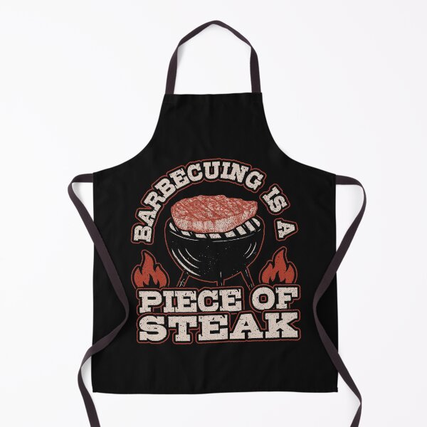 Item preview, Barbecuing Is A Piece of Steak Funny BBQ Pun designed and sold by Melissa Gaz.