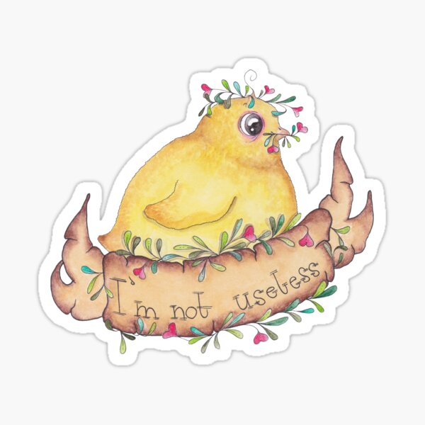 I´m not useless male chick Sticker