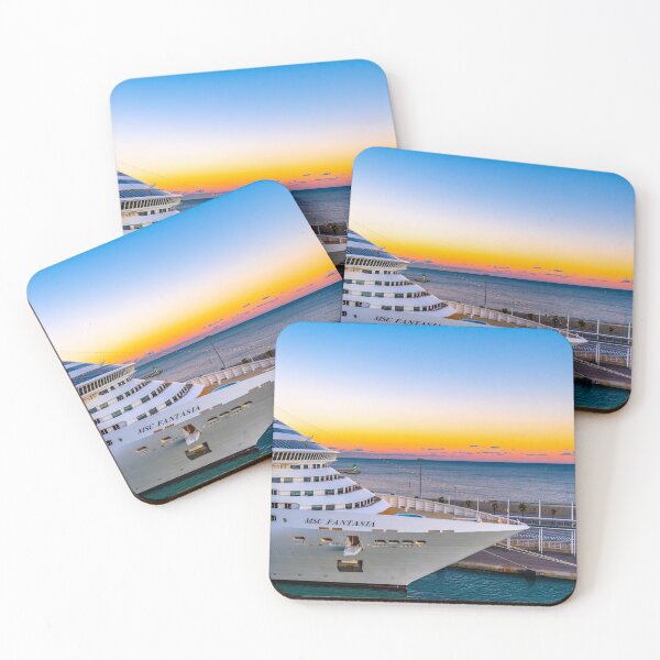 Item preview, Early Morning sunrise with MSC Fantasia Cruise Ship  designed and sold by debbieannpowell.