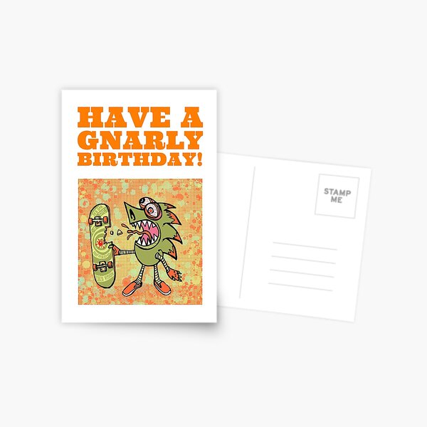 Item preview, HAPPY BIRTHDAY - GNARLY SKATER designed and sold by Zealandzest.