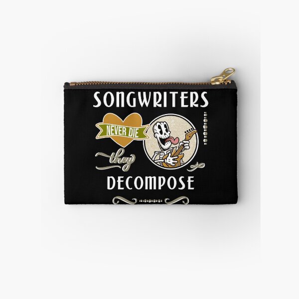 Item preview, Songwriters never die - they decompose! | Funny retro musician pun designed and sold by DeliriousSteve.