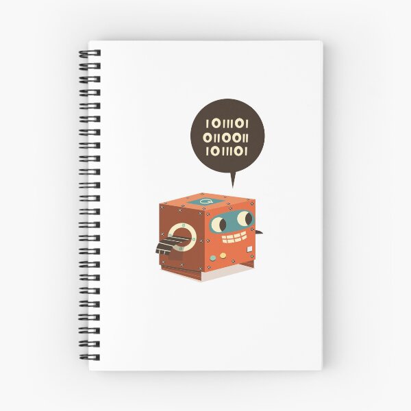 Item preview, Binary Language Cute Robot Cartoon Illustration  designed and sold by Amir Abou-Roumié.