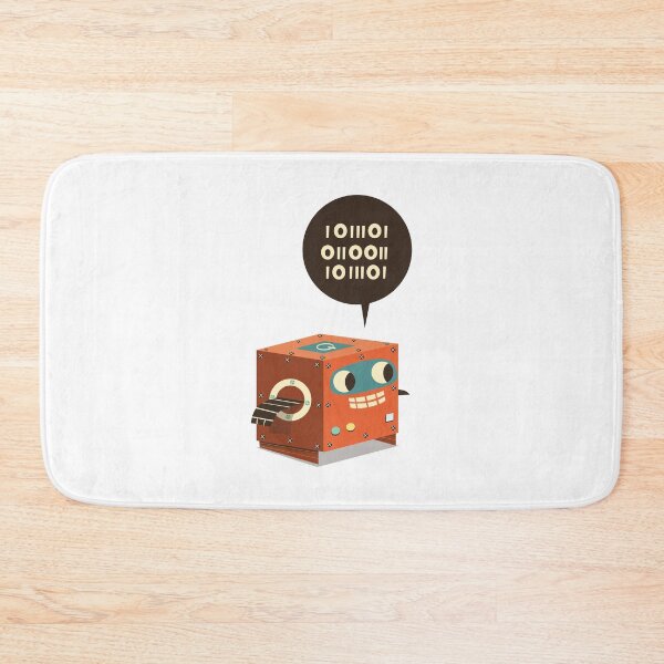 Item preview, Binary Language Cute Robot Cartoon Illustration  designed and sold by Amir Abou-Roumié.