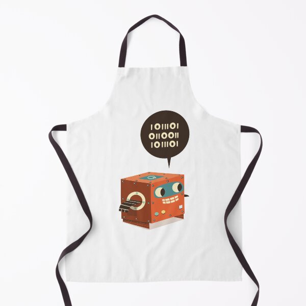 Item preview, Binary Language Cute Robot Cartoon Illustration designed and sold by Amir Abou-Roumié.