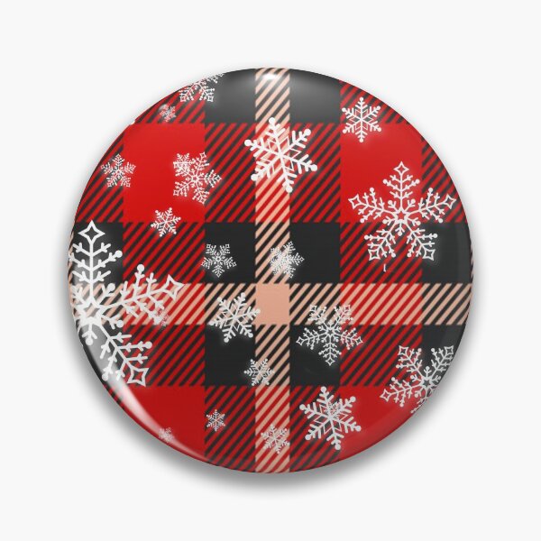 Item preview, Snowflakes on Red Black Winter Buffalo Plaid Christmas designed and sold by marcek.