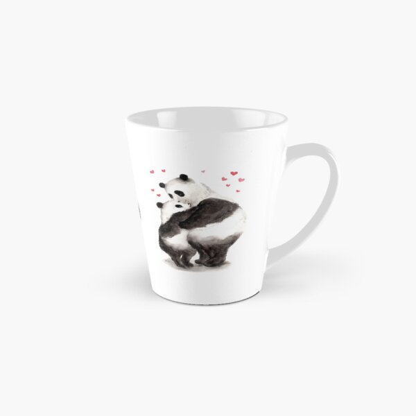 Pandemic of joy; Panda child hugs panda mother Tall Mug