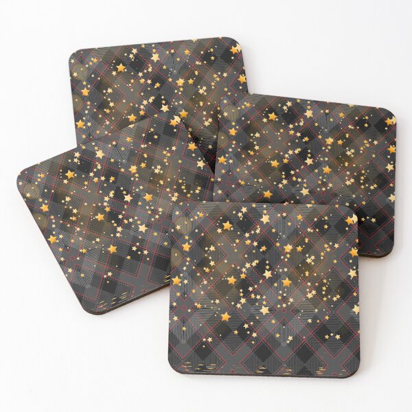 Item preview, Snowflakes stars Black Winter Buffalo Plaid Christmas designed and sold by marcek.