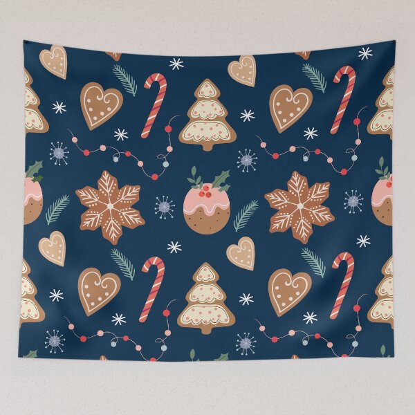 Item preview, Christmas pattern design with gingerbread designed and sold by lettostudio.