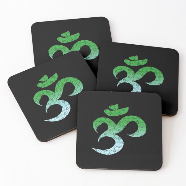 Item preview, Blue green gradient Aum sign designed and sold by orangerinka.
