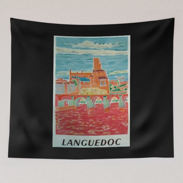 Item preview, retro Languedoc designed and sold by CorasPosters.