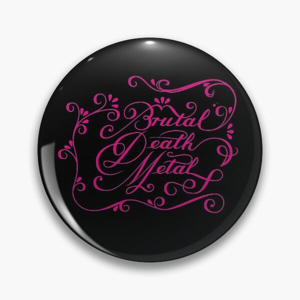 Item preview, Brutal Death Metal Calligraphy Pink designed and sold by Feastwood.