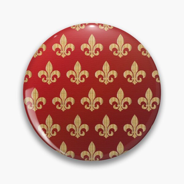 Item preview, Red and gold fleur-de-lys pattern designed and sold by RoyalPeople.