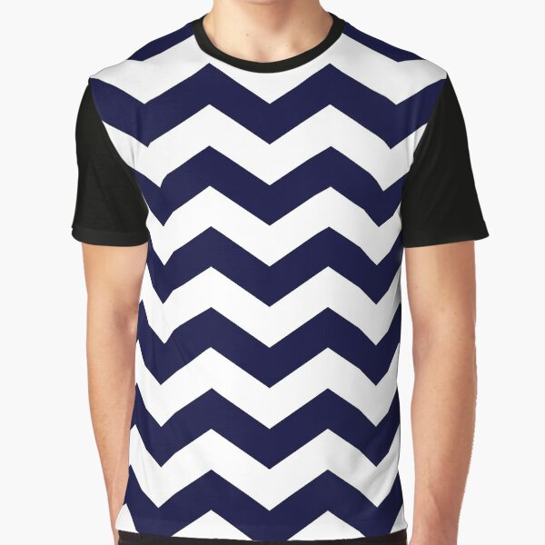 Navy Blue & White Graphic T-Shirt for Sale by TheLUXURY93