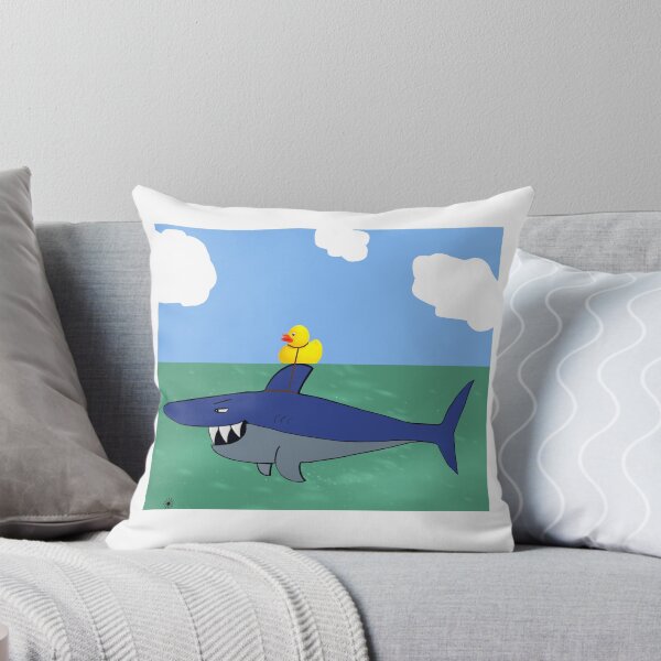 Item preview, Quack Attack - A cartoon shark using a rubber ducky as bait designed and sold by janraydesigns.