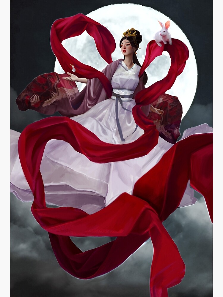 chang-e-goddess-of-the-moon-poster-by-lyartprint-redbubble