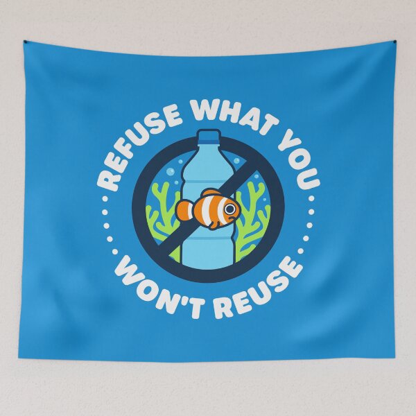Item preview, Refuse What You Won't Reuse - Cute Clownfish designed and sold by Gudland.