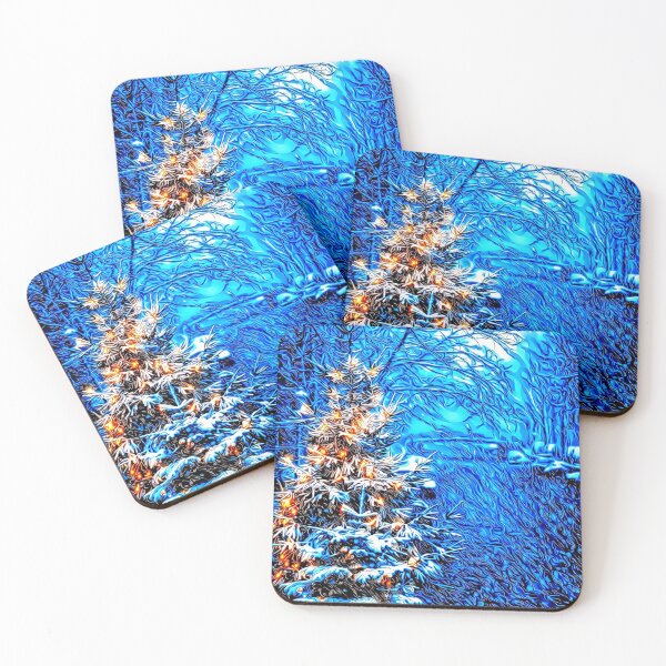 Item preview, Christmas Tree on Blue designed and sold by RitaMaye.