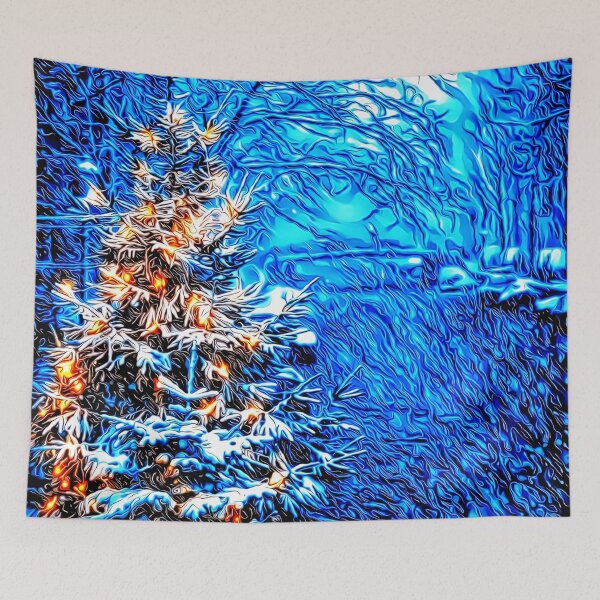Item preview, Christmas Tree on Blue designed and sold by RitaMaye.