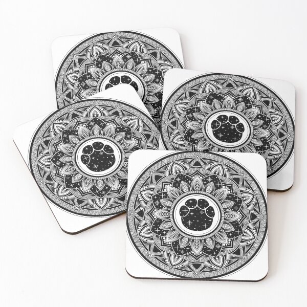 Item preview, Elephant Footprint Black Mandala designed and sold by LorenaElenaArt.