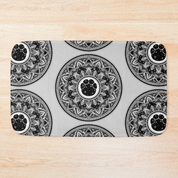 Item preview, Elephant Footprint Black Mandala designed and sold by LorenaElenaArt.