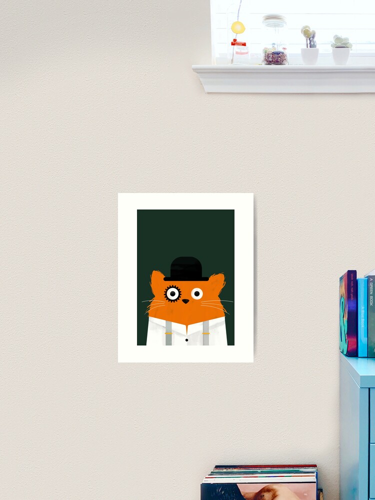 Thumbnail 1 of 3, Art Print, Cat Orange  designed and sold by Doozal.