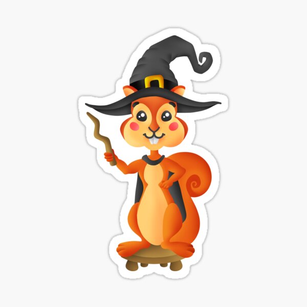 Cute Wizard Squirrel Sticker