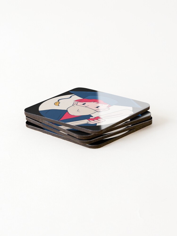 Thumbnail 4 of 5, Coasters (Set of 4), Graduate Mask designed and sold by DavinciStore21.