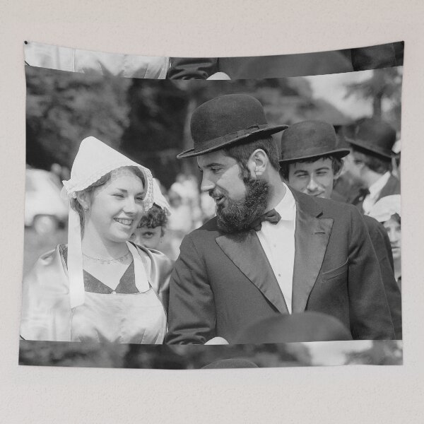 Item preview, r2331/  Vintage : Les Mariés, d'un Mariage à l'Ancienne reconstitué 2  - 1974  Okaio Créations konica T3 vivitar série 1 70.210 f.3.5 designed and sold by o.okaïo.